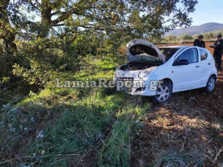 Αυτοκίνητο προσγειώθηκε σε χωράφι μετά από τούμπες στη Φθιώτιδα - Τραυματίστηκε ο οδηγός