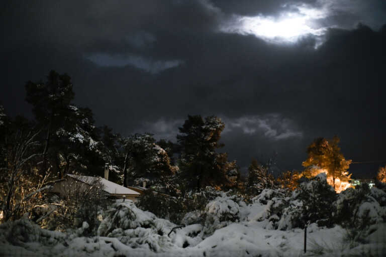 Χιονίζει σε Τζουμέρκα και Μέτσοβο - Προβλήματα από τους ισχυρούς ανέμους στην Πρέβεζα