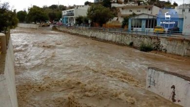 Πλημμύρες και κατολισθήσεις λόγω της κακοκαιρίας στη Ρόδο