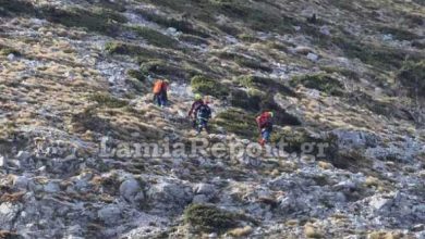 Οι εικόνες με τη διάσωση του ορειβάτη στο όρος Δίρφυς