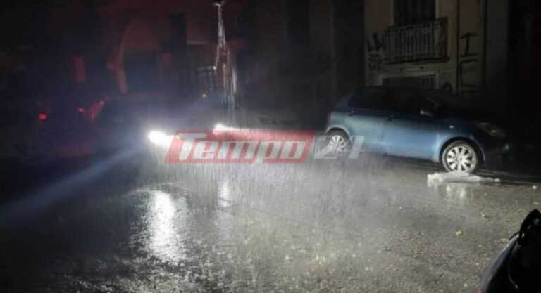 Βροχές και δυνατοί άνεμοι στην Πάτρα - Δέντρα έπεσαν σε αυτοκίνητα