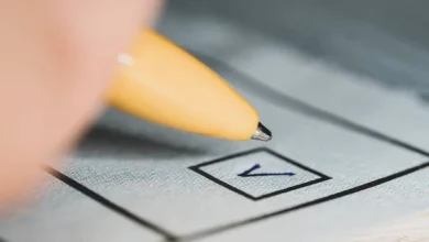 depositphotos 647208344 stock photo writing check mark checkbox pen