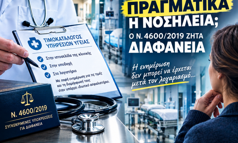 Ιδιωτική υγεία: Οι τιμές πρέπει να είναι γνωστές πριν έρθει ο λογαριασμός- Nόμος 4600/19 3ce94b28 d7aa 424f 981a 6c6bcacdd077